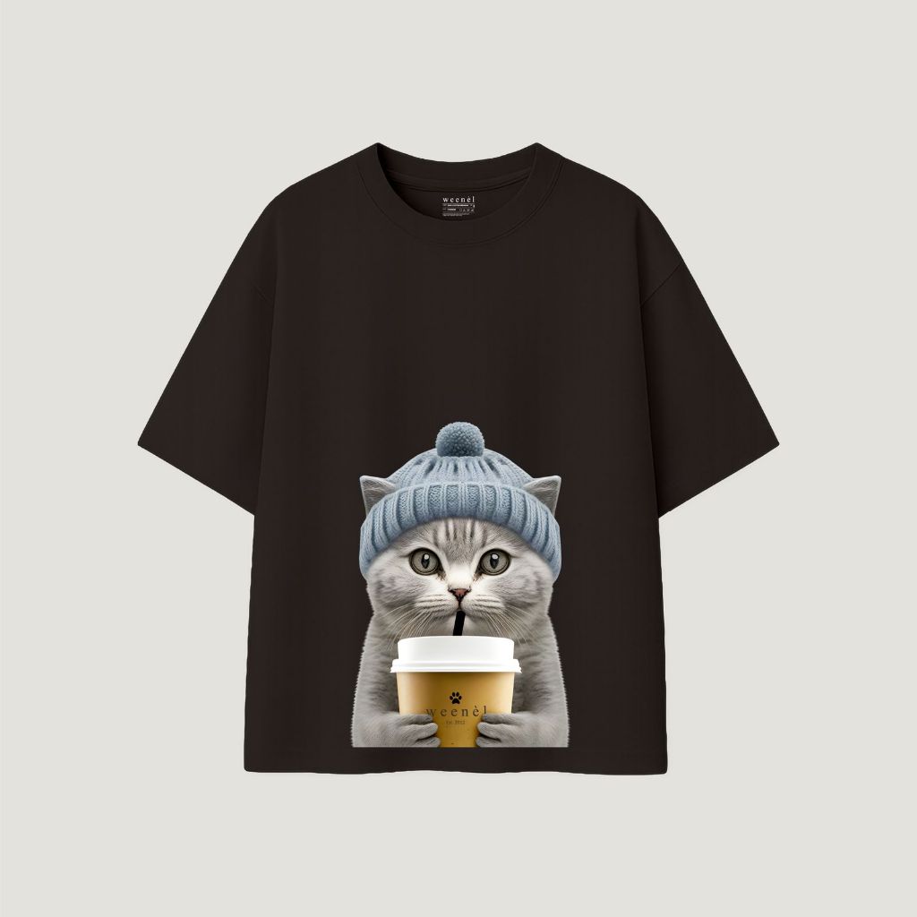 Weenel T-Shirt Oversize Cat Time