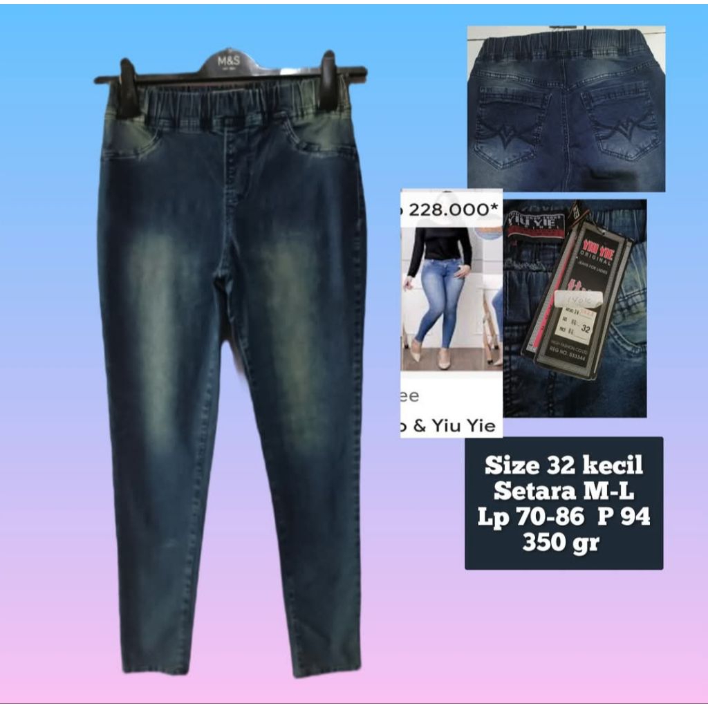 New yiu yie celana skinny jeans wanita size M