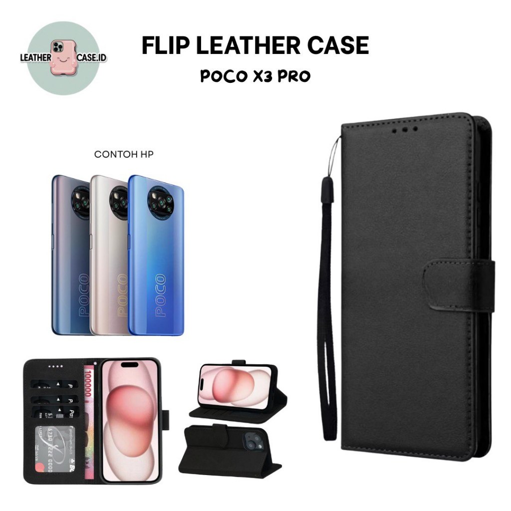 Flip Case Dompet Kulit Xiaomi Poco X3 NFC Pro / Wallet Leather Cover Magnet / Casing HP Stand Slot K