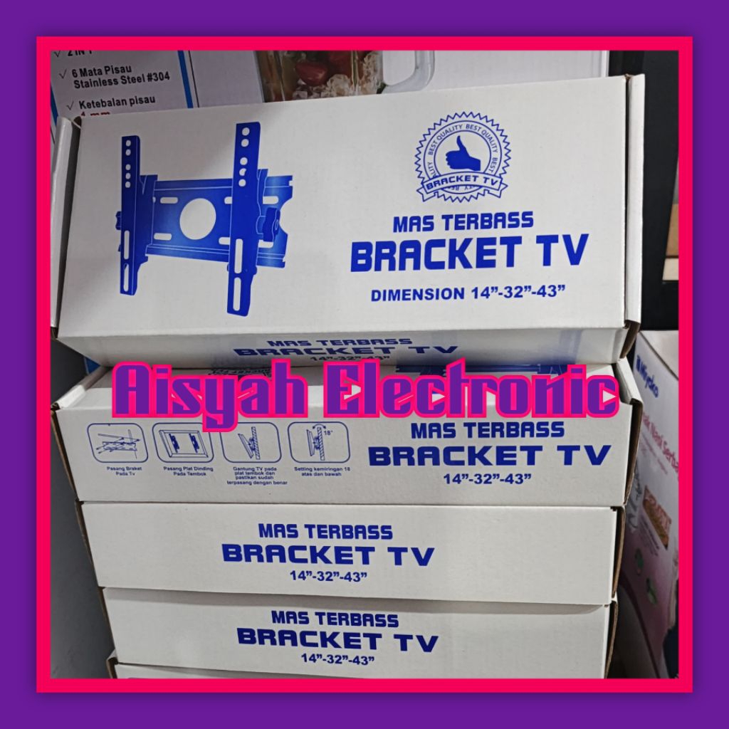 BREKET TV MASTER BASS 14-43 INCI UNIVERSAL UNTUK SEMUA MERK TV
