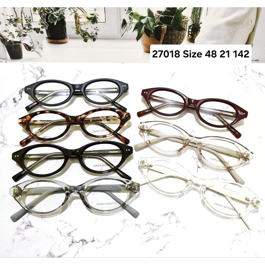 Kacamata frame Oval kecil 27018