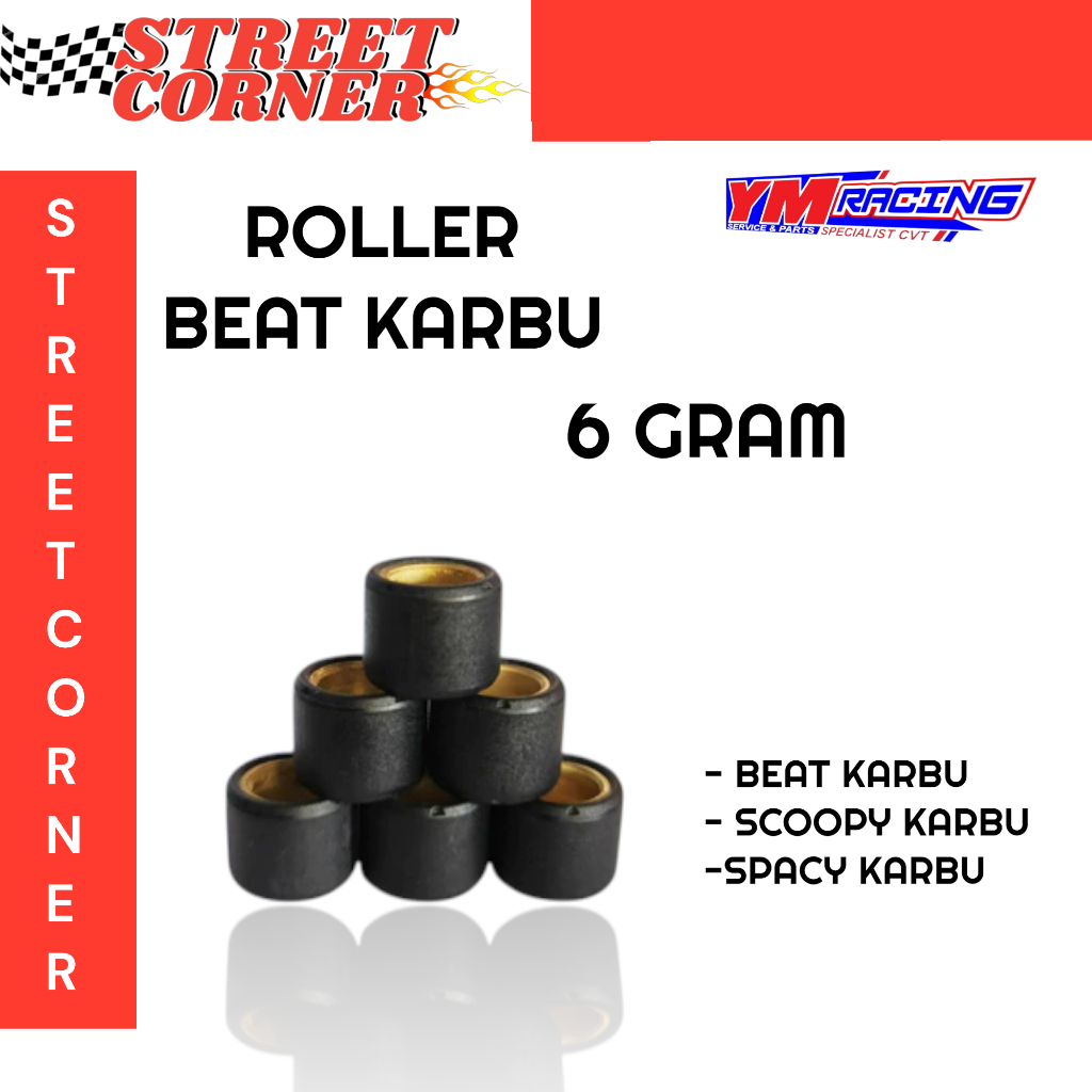 Roller beat karbu 6 gram ym racing /beat karbu / scoopy karbu / spacy karbu / roller 6 gram ym racin