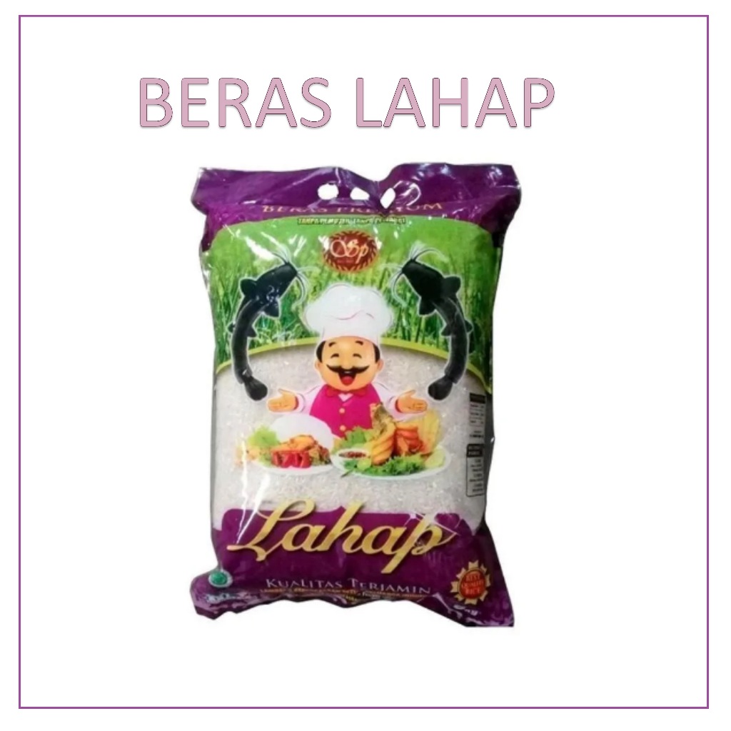 BERAS LAHAP/LAHAP LELE /BERAS LAHAP 5KG/BERAS PREMIUM 5KG PULEN BERSIH