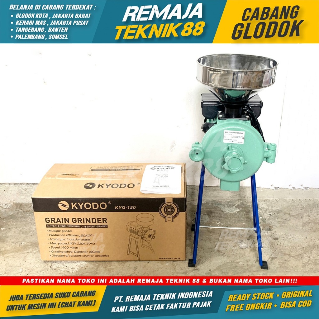 GRAIN GRINDER / MESIN GILING KOPI BIJI KACANG BASAH KERING KYODO KYG150