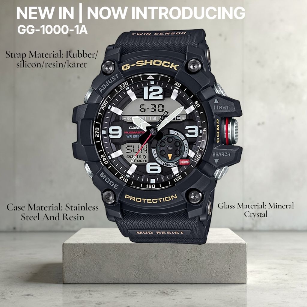 Jam Tangan Pria Original Bm Merk Casio Gshock G-Shock Type GG1000 GG 1000