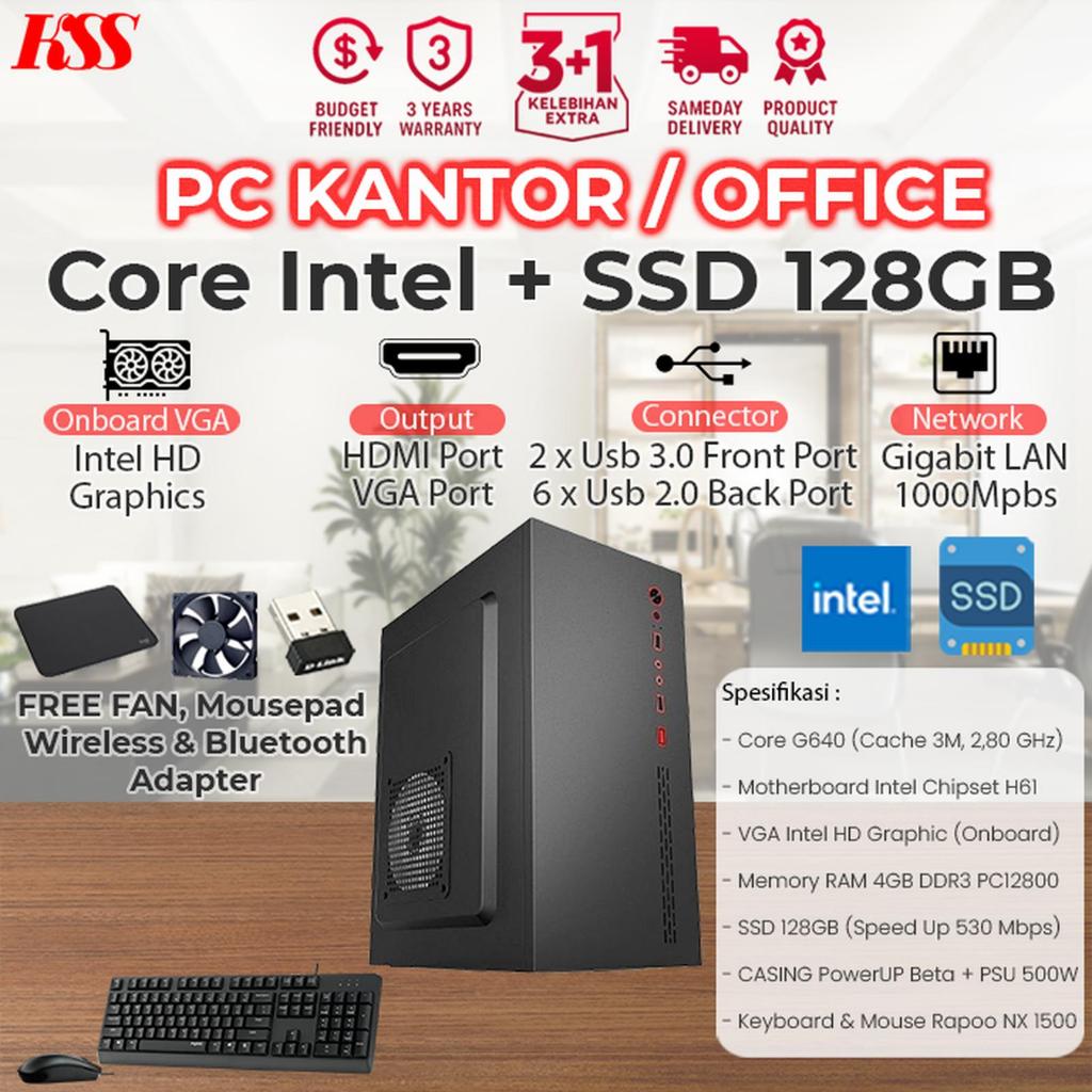 [Baru]Komputer/PC Rakitan Dual Core Untuk Kantor Siap Pakai