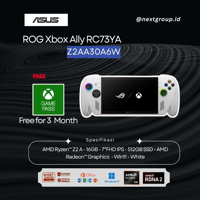 ASUS ROG Xbox Ally RC73YA-Z2AA30A6W 90NV00G1-M000D0 - AMD RYZEN Z2 A/16GB/512GB/RDNA 3/TS 7.0 FHD/WI