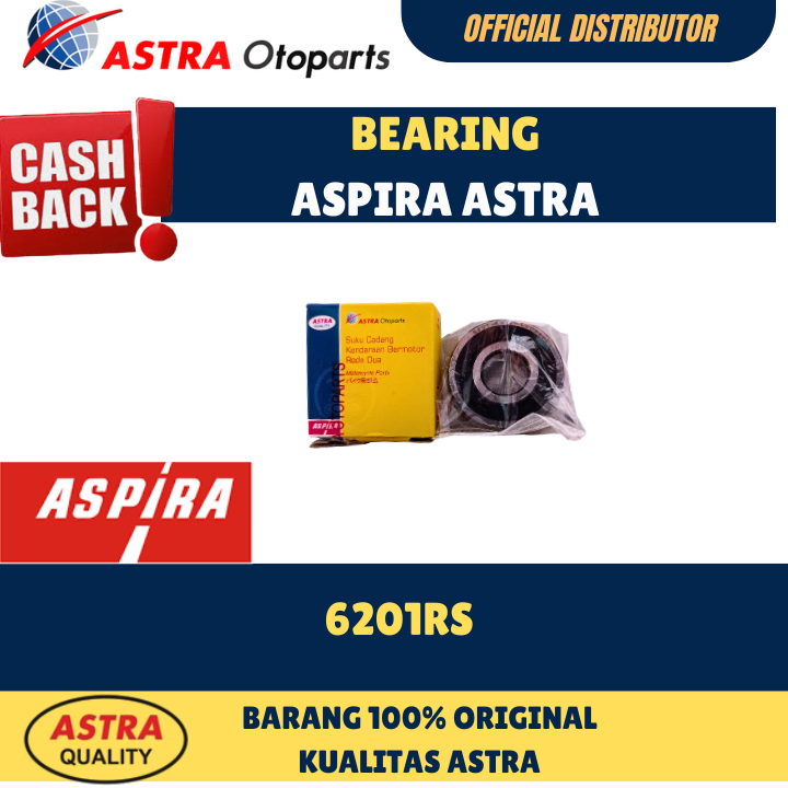 Bearing 6201RS Aspira 11-6201RS/Laher 6201RS Original Murah