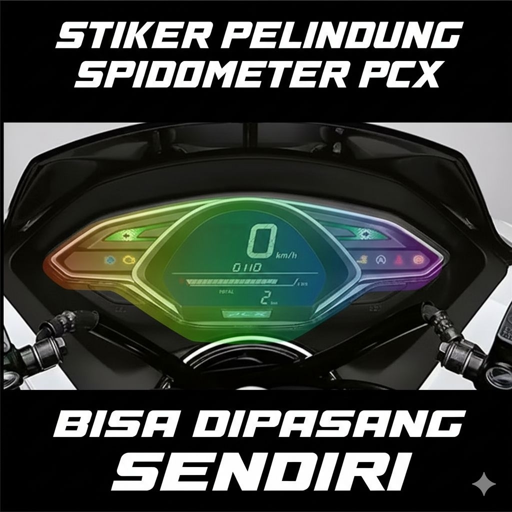 [ Pelangi Transparan PCX 150 ] stiker pelindung spidometer pcx 150 antigores spidometer pcx 150