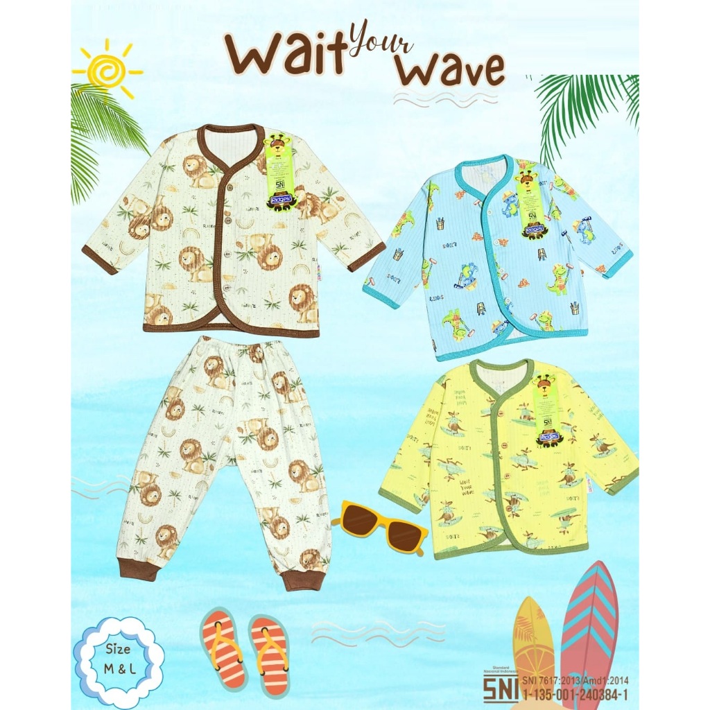 Setelan Bayi Panjang / Baju Tidur Anak / Piyama Anak Ridges