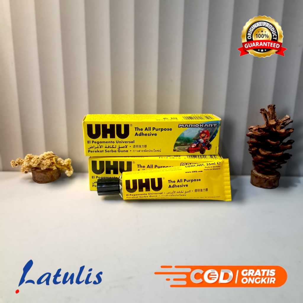 UHU Lem Cair Tube 35 ml Original | Lem Kertas UHU Besar 35ml
