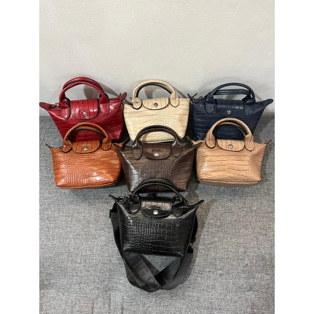 Top handle wanita Croco bag