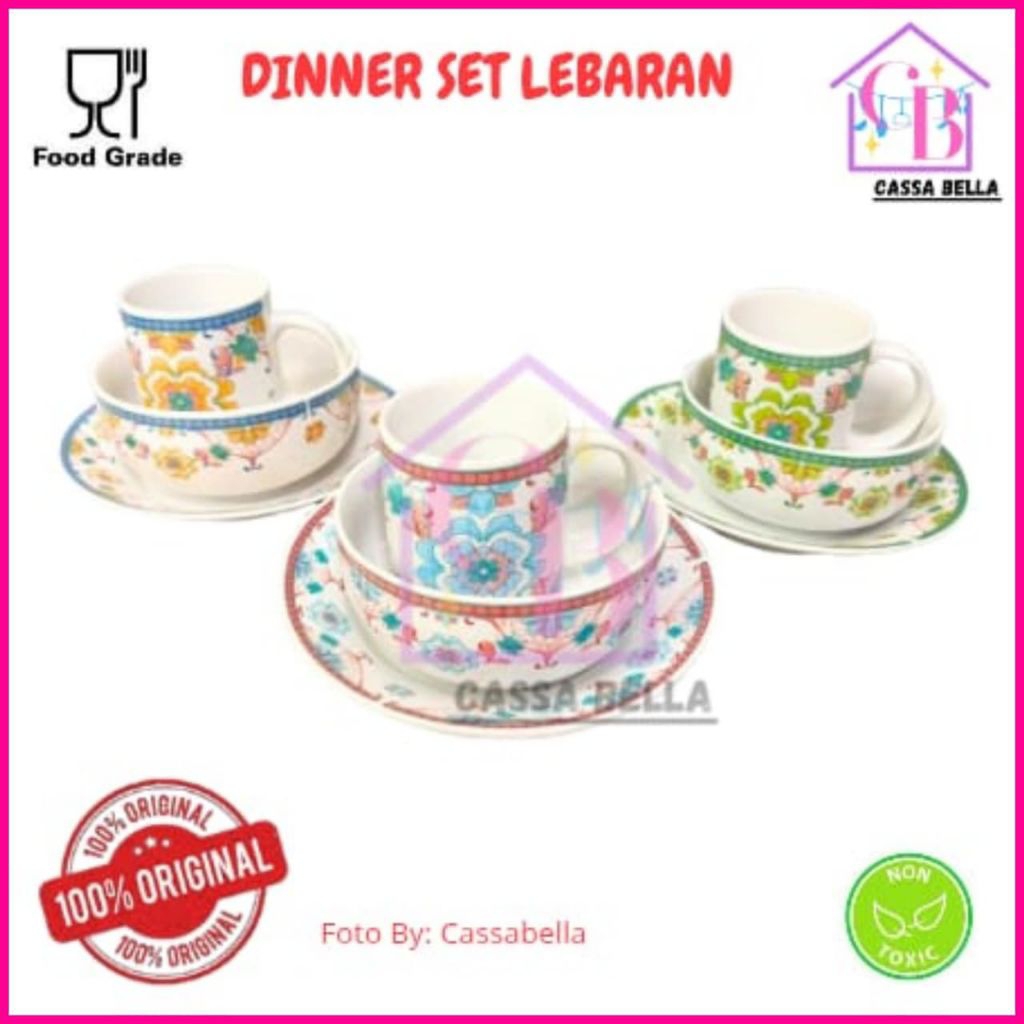 SPECIAL GIFT LEBARAN Dinner Set 3pcs / Hampers Mug Bowl Plate / Hampers Dinner Set 3pcs