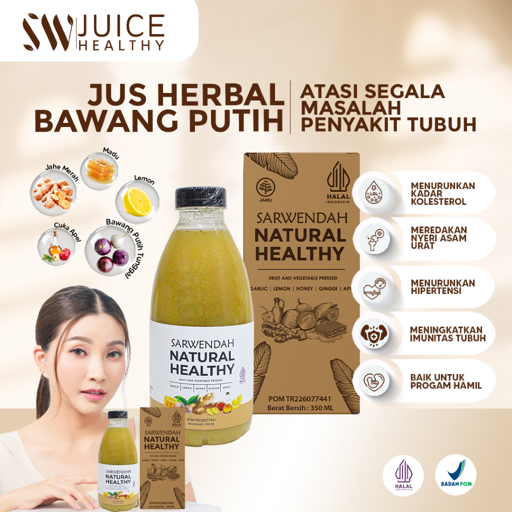 Sarwendah Juice (Juice 600ml) Sarwendah Juice Bawang Putih Tunggal 1 Botol 600ml