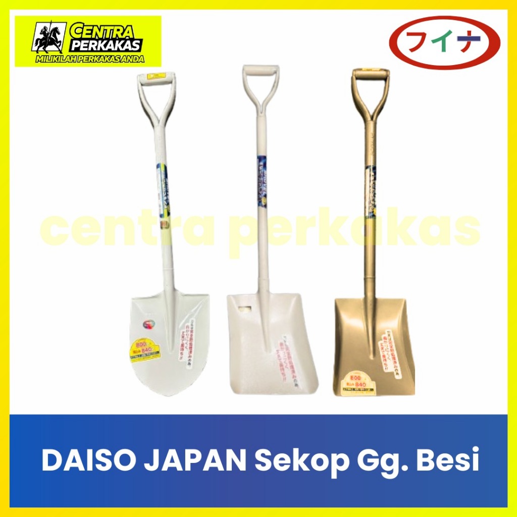 Terlaris DAISO JAPAN Sekop Gg. Besi /Sekop Taman/Sekop Pasir (handle TPR) 100%ASLI
