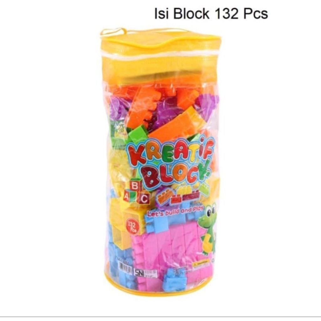 mainan kreatif block eduaksi isi 132 pcs