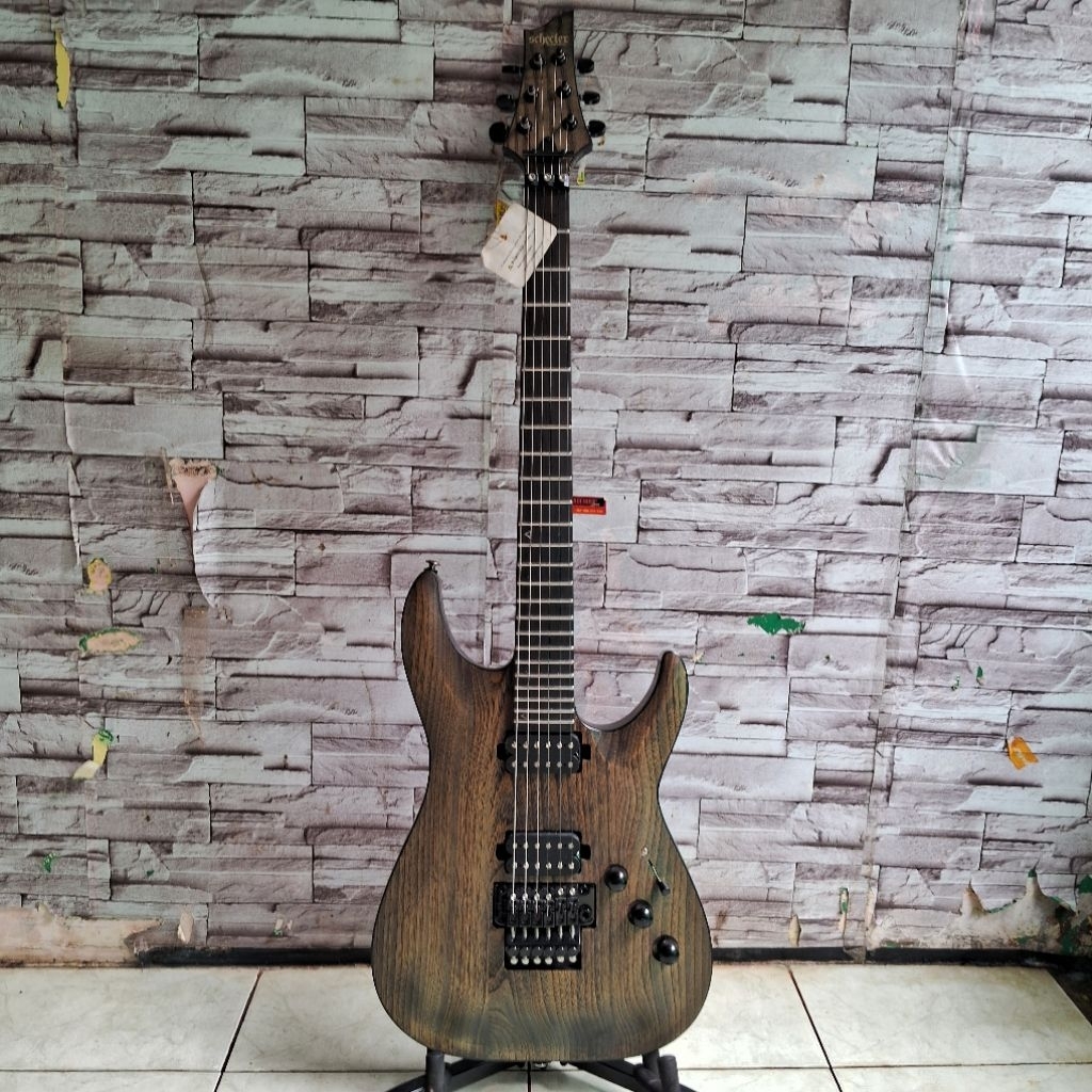 Gitar elektrik Schecter C-1 FR Apocalypse with Floyd Rose Tremolo Charcoal Grey Schecter Floydrose