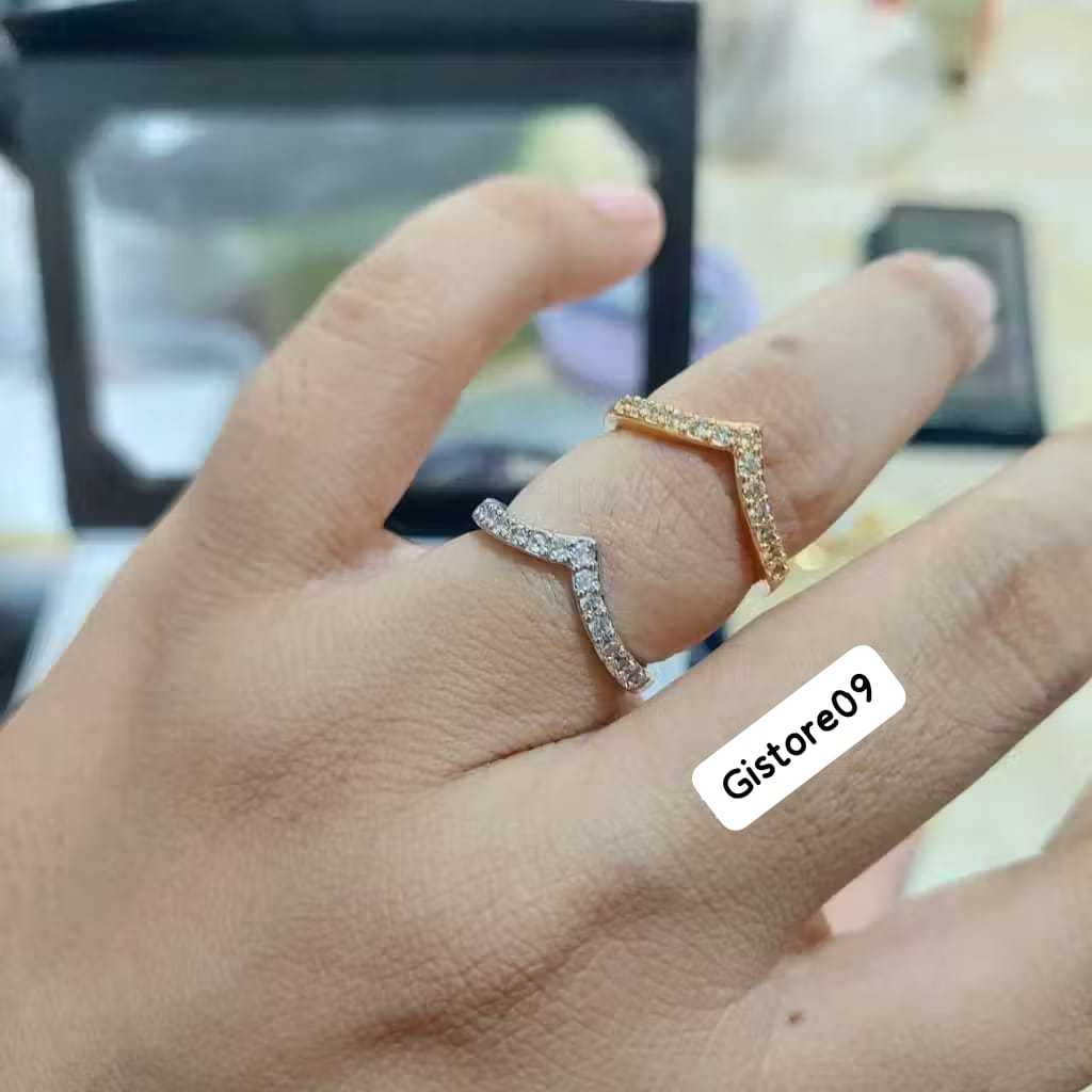 Cincin Fuji Silver & Emas Cincin Fashion Terlaris Titanium / Cincin Fuji Titanium Anti Karat