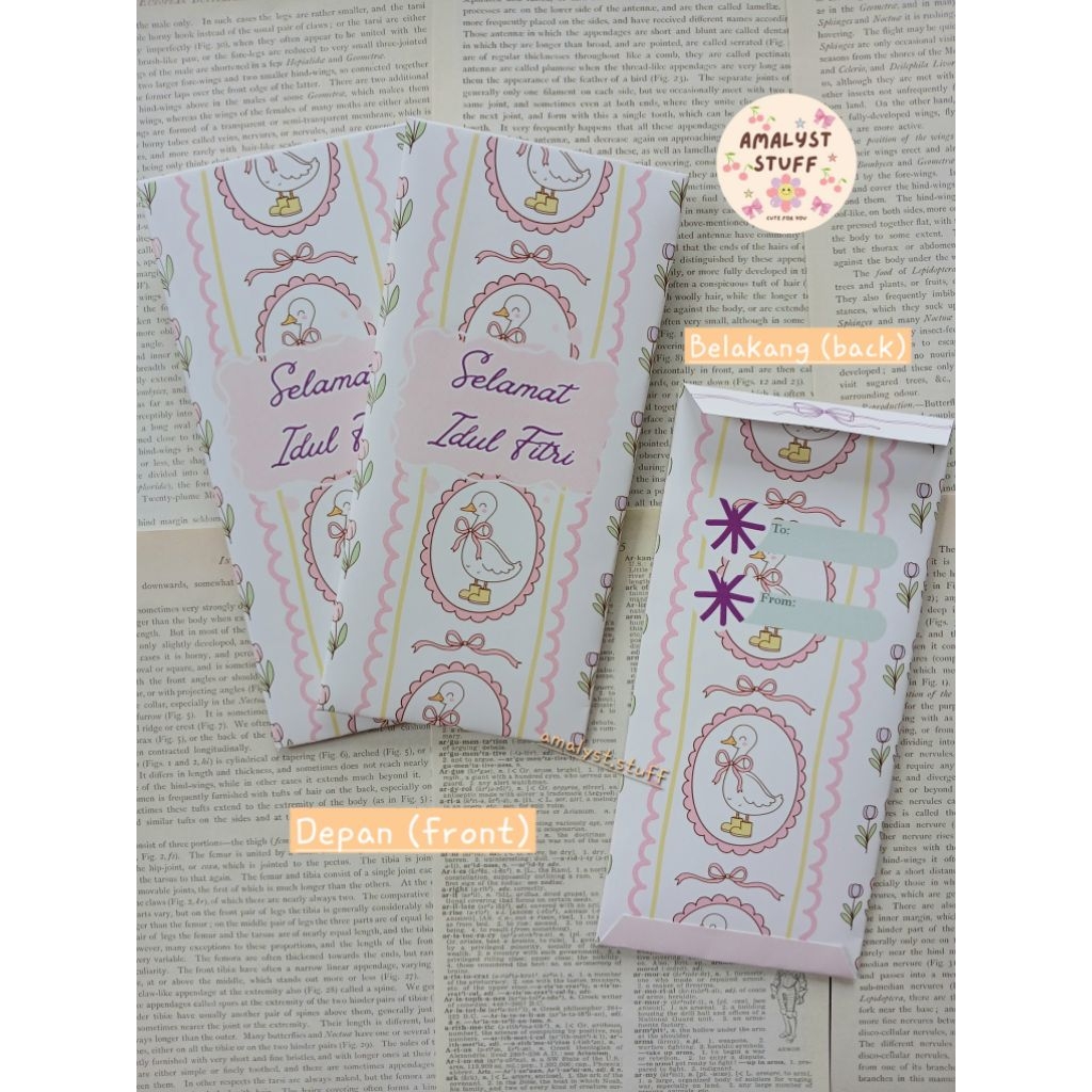 Amplop Lebaran aesthetic unik panjang / amplop lebaran coquette / amplop lebaran panjang premium
