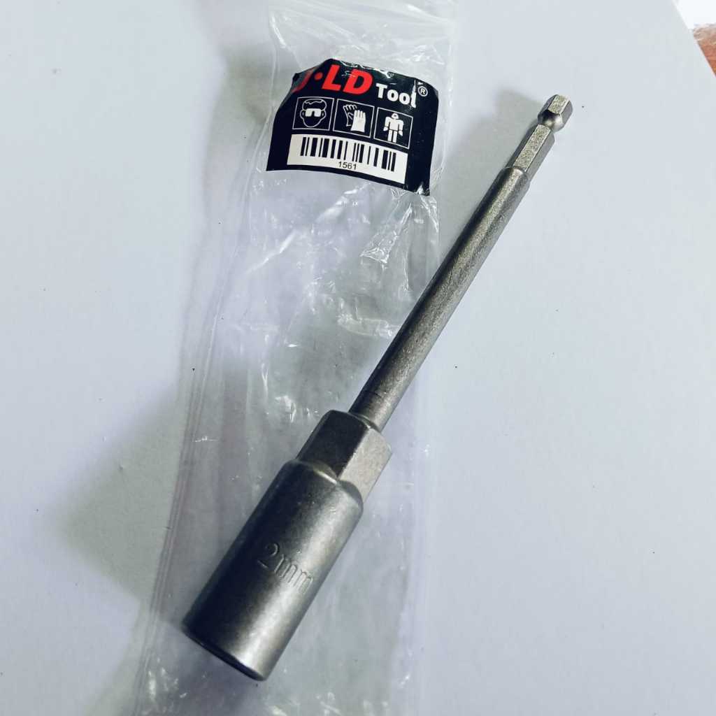 kunci shock 12mm JLD kepala hexagon panjang masuk ke ujung impact wrench