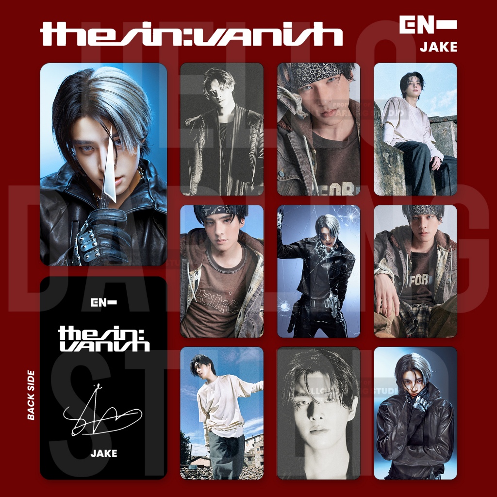 10 Pcs Enhypen JAKE The Sin Vanish Photocard set. Unofficial. Fan Made.