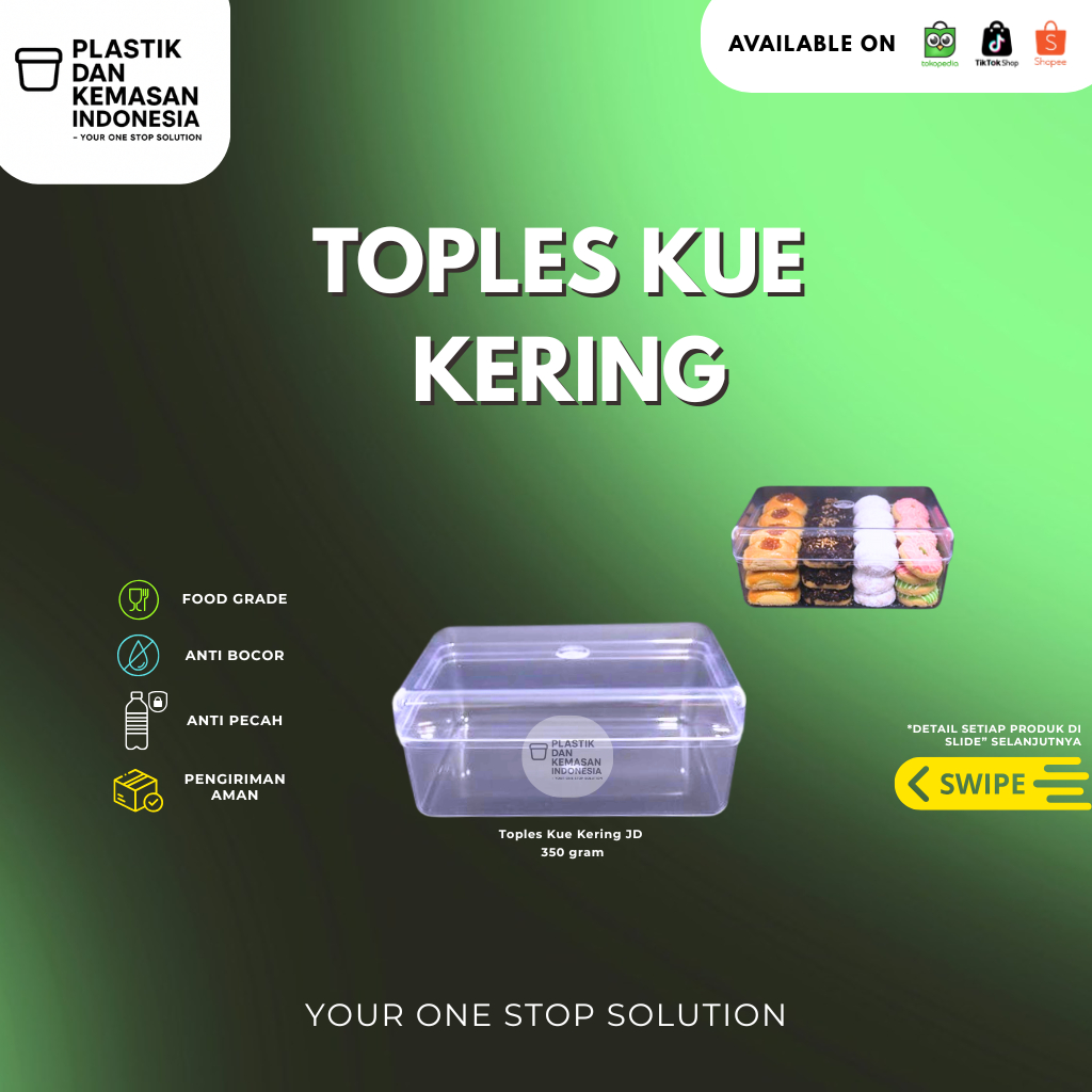 Toples Kue Kering Rect Jd 350 Gram