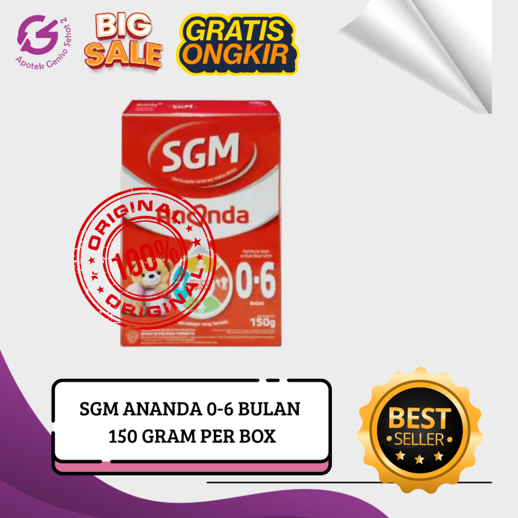 SGM ANANDA SUSU FORMULA BAYI 0-6 BULAN 150 GRAM - 600 GRAM