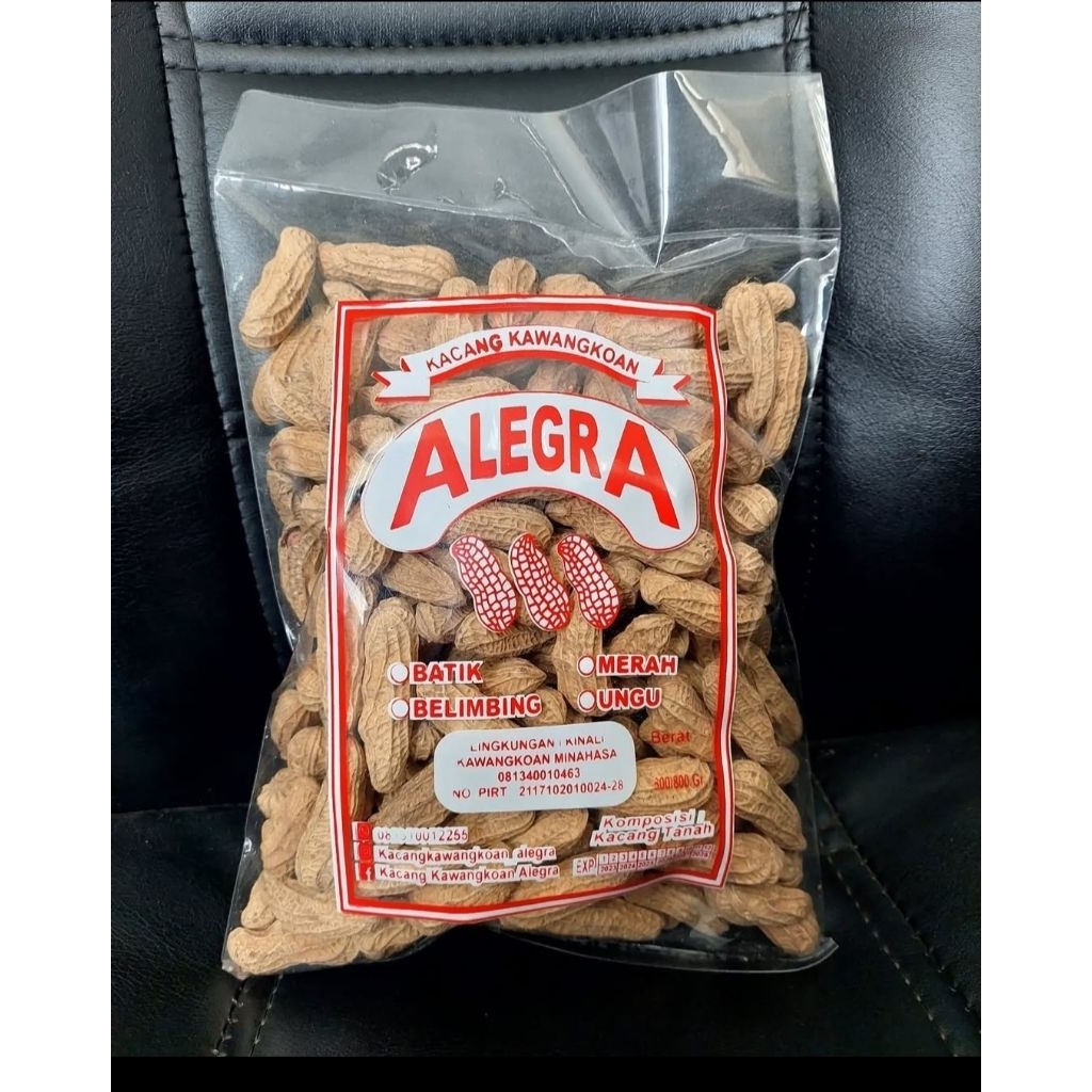 Kacang Batik Manado | Kacang Sangrai Kawangkoan | Alegra Kacang Batik 400 gram