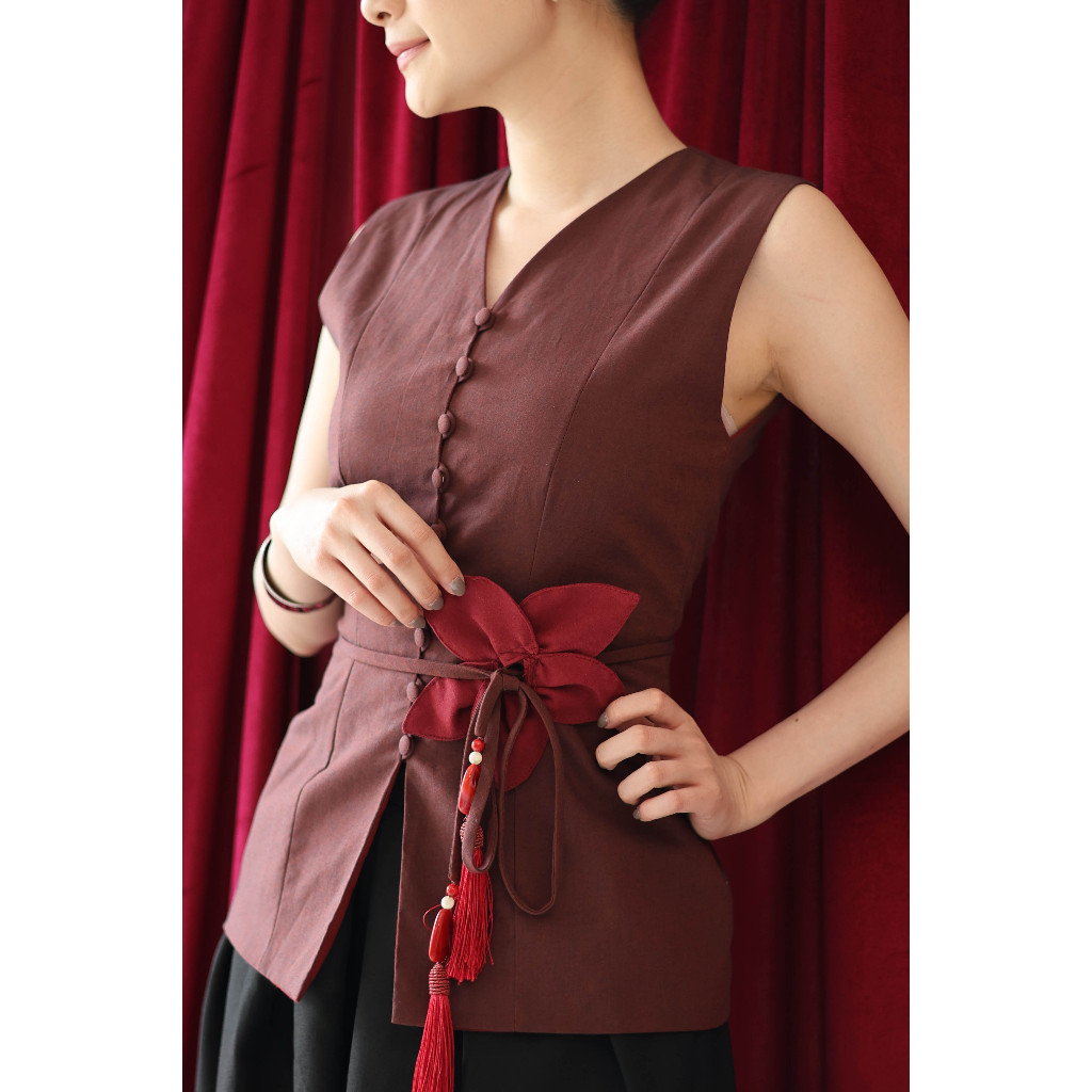Mele the Label - Mei Top - atasan vest imlek qibao cheongsam modern