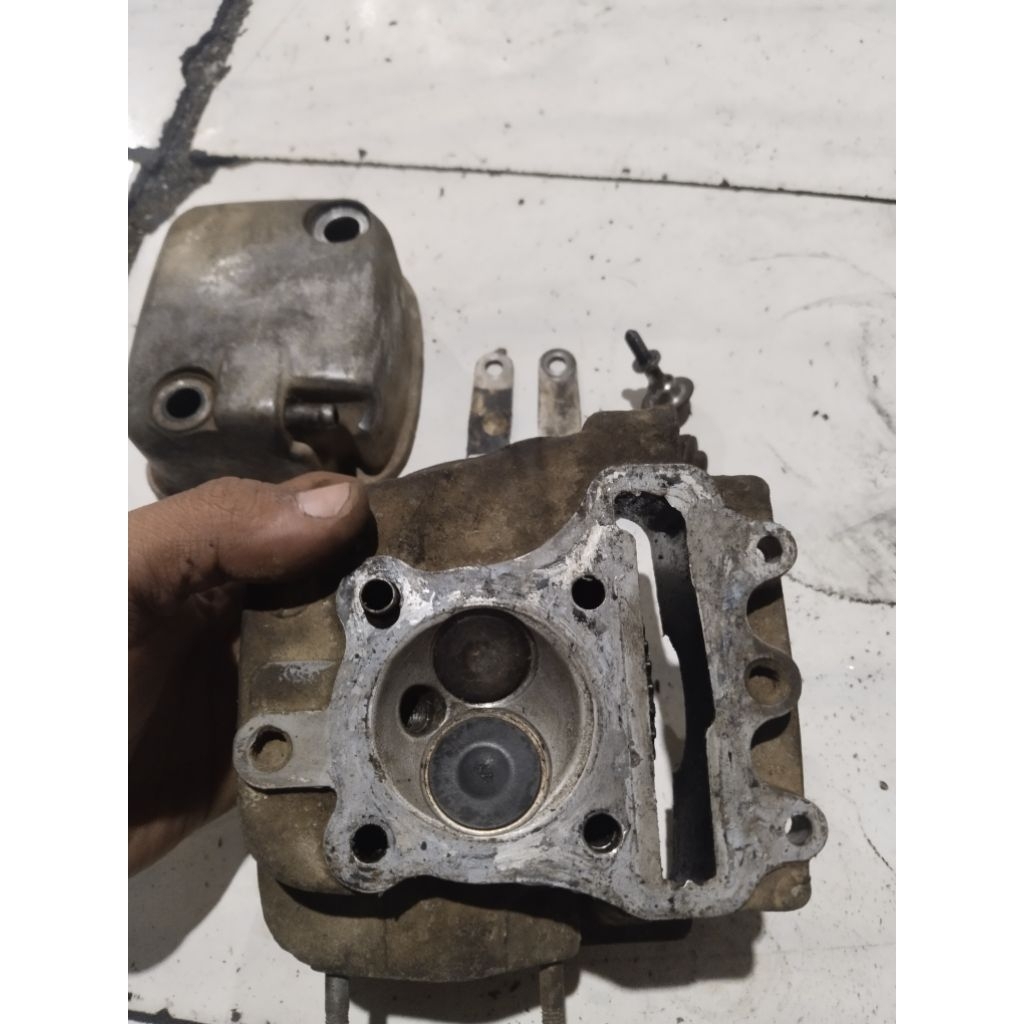 blok head set beat karbu/scoopy karbu original copota KVY