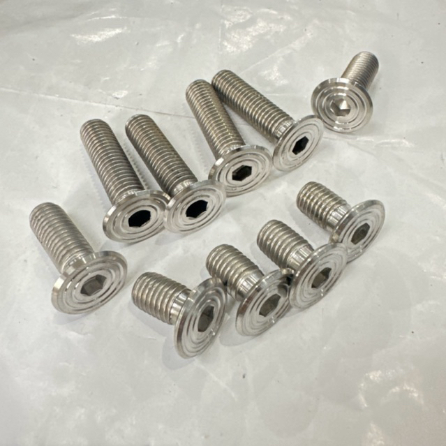 Baut L Slim M10 baut 14 stainless 304 motif spiral drat kasar panjang 2Cm- 7Cm