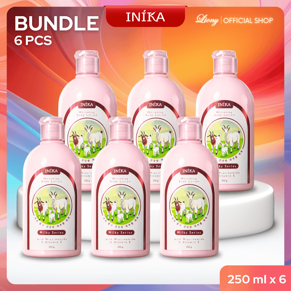 [ LEBIH HEMAT ] INIKA Handbody Whitening Susu Kambing 250g ORI 100% Vitamin E Body Lotion Memutihkan