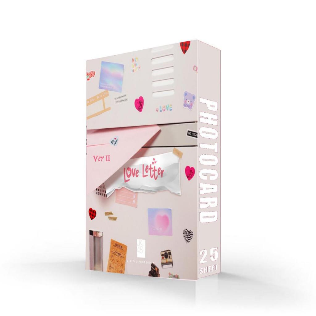 [2 Sisi] Photocard JKT48 Love letter Ve r2 Laminasi Glossy Isi 25 Pcs