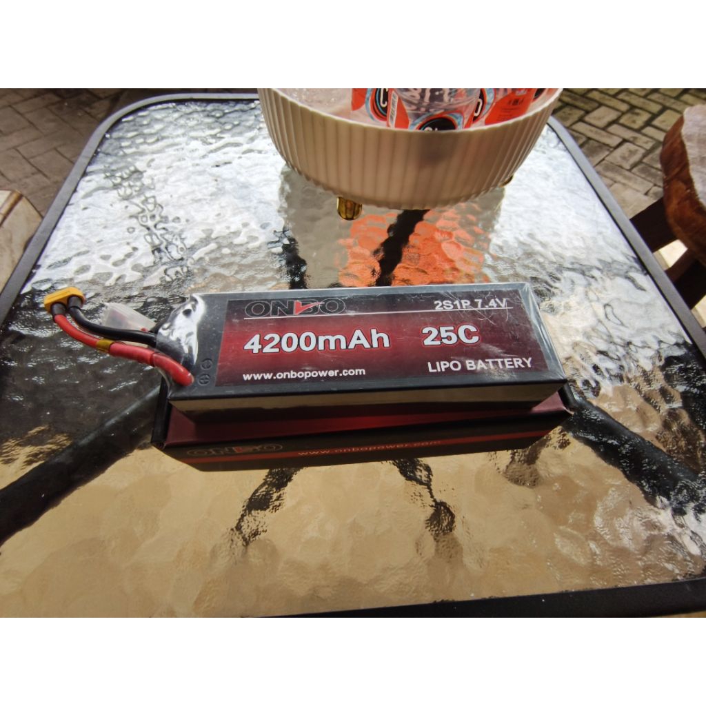 baterai lipo 2S ONBO hardcase 4200 mah 25C