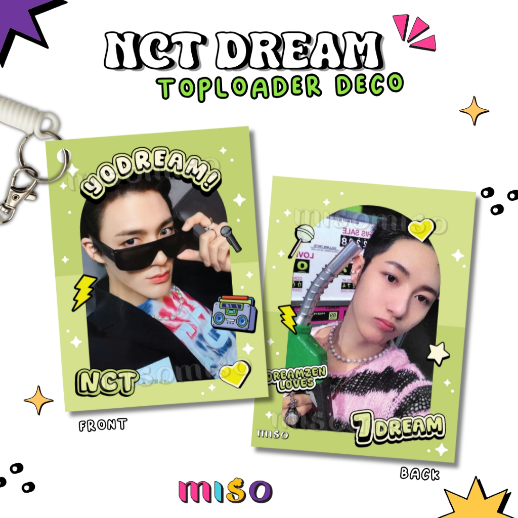 Toploader Deco Photocard Holder PVC NCT DREAM / Card Holder Toploader deco NCT DREAM / Cahol Kpop fa