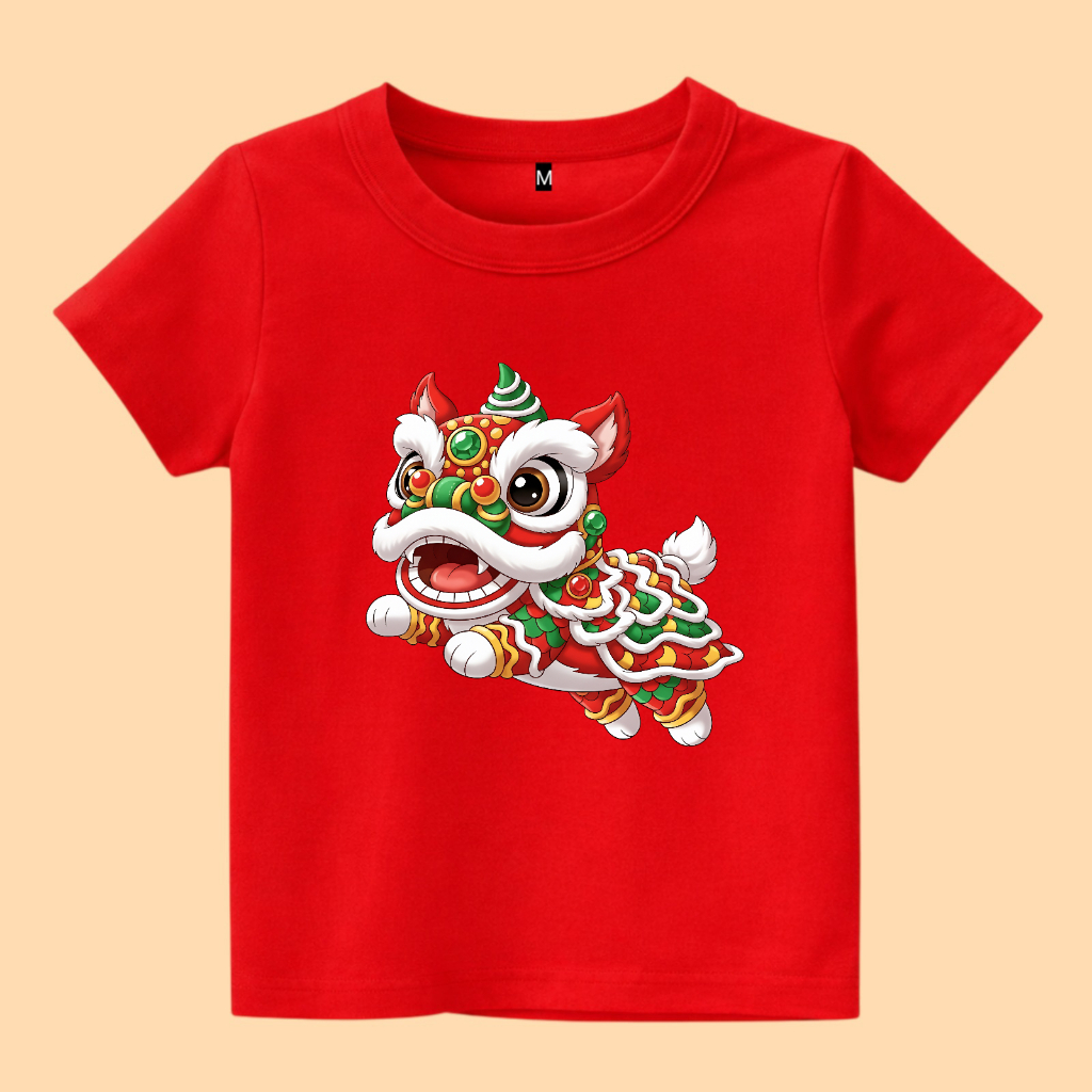 Baju kaos anak gambar barongsai lucu