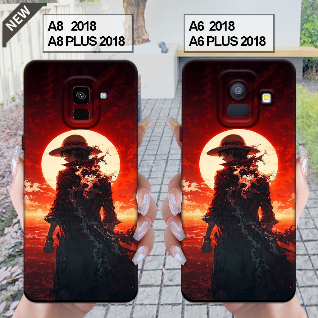 Case Samsung  A6 2018 | A6 PLUS 2018 - Samsung A8 2018 | A8 PLUS 2018 _Silikon casing hitam bening