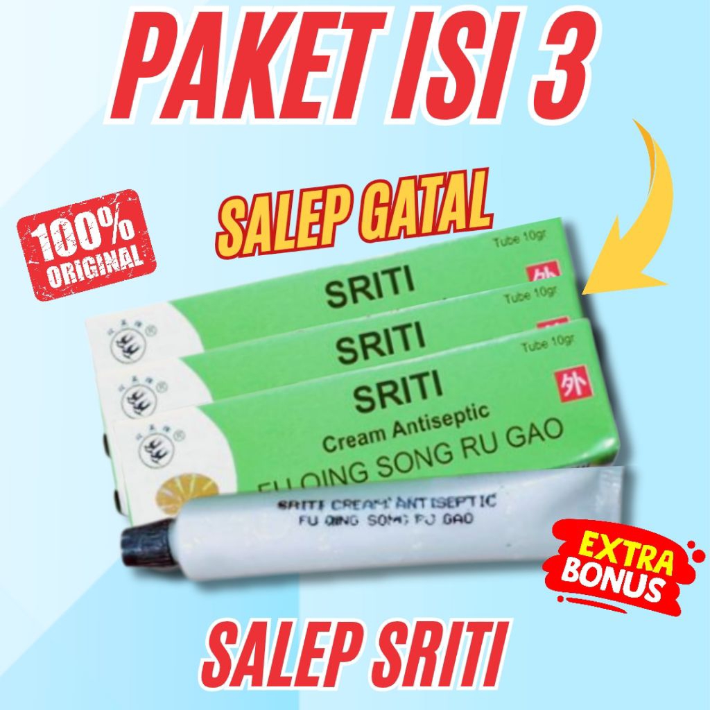 [PAKET ISI 3] SRITI SALEP GATAL JAMUR SALEP GATAL PANU FLEK HITAM ORIGINAL 100%