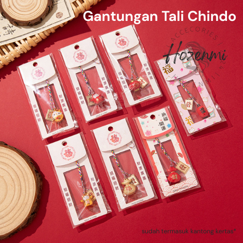 HKC037 Gantungan Tali Lonceng Kucing Hello Kitty Lucky Cat Lampion Kantong Uang Chindo Hadiah Couple