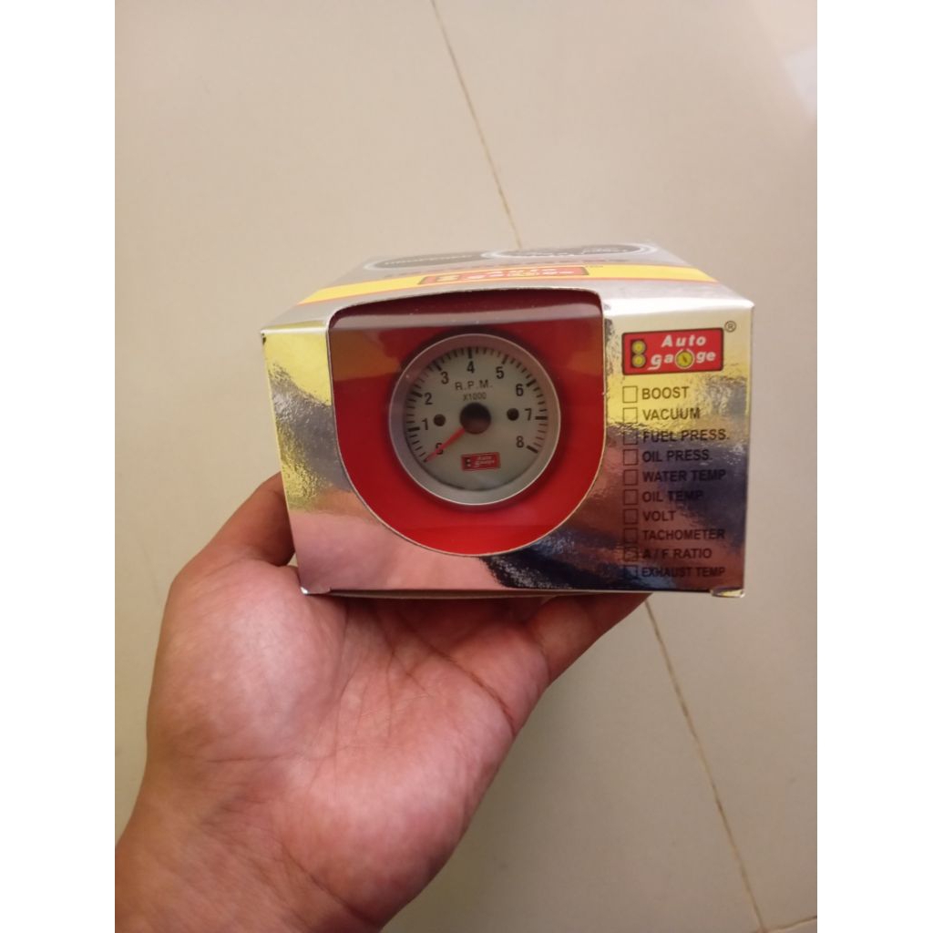 RPM Mobil Auto Gauge Mesin Bensin 2" Inch Original