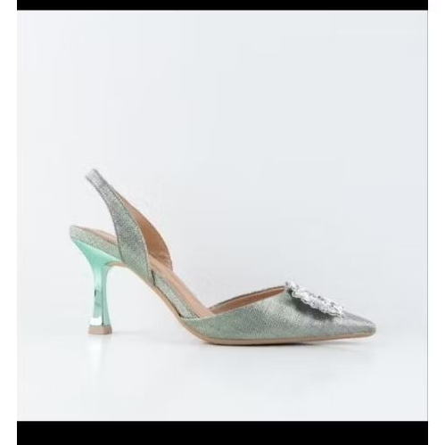 high heels urban n co baru green ll sepatu pesta