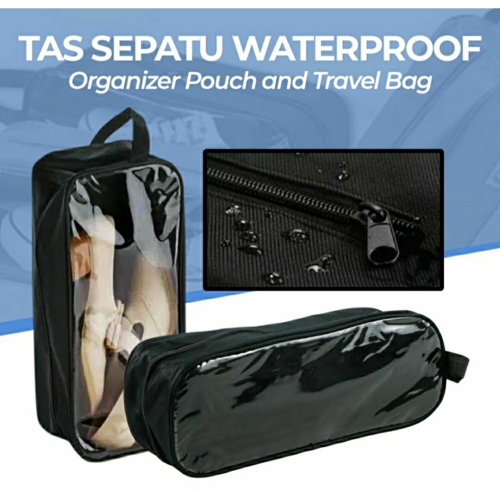 Tas Sepatu Sandal Travel Waterproof Organizer Pouch Sepatu Futsal