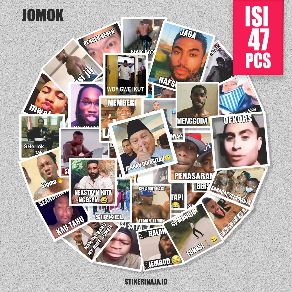 stiker jomok stiker meme jomok stiker hlem stiker motor stiker laptop stiker dinding stiker untuk he