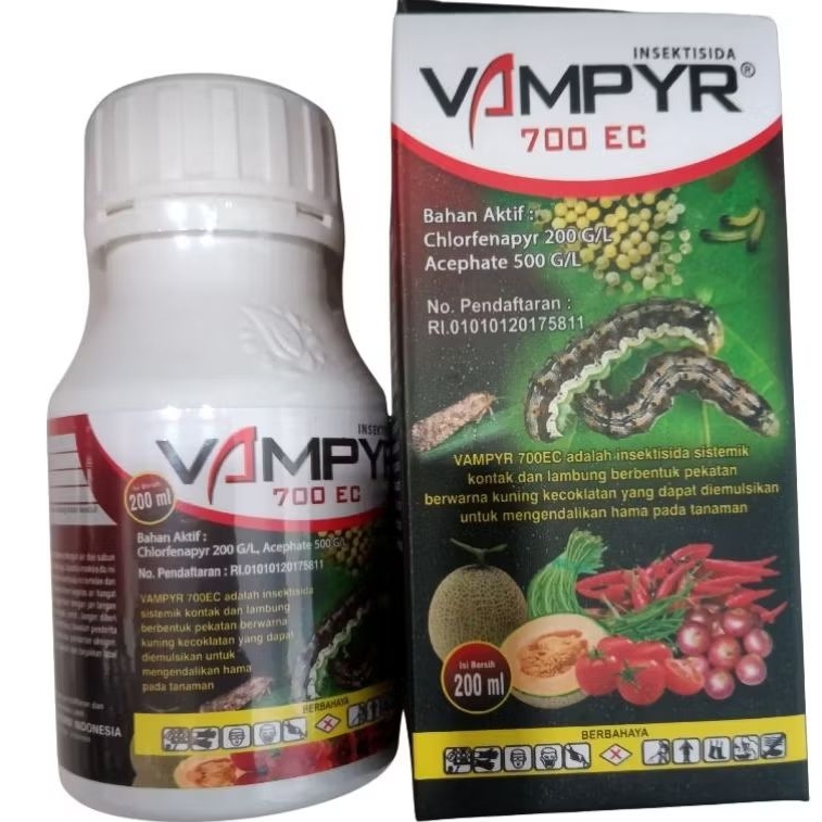 Insektisida Vampyr 700EC Efektif untuk Ulat Grayak pada tanaman kubis, sawi, jagung, bawang merah dl
