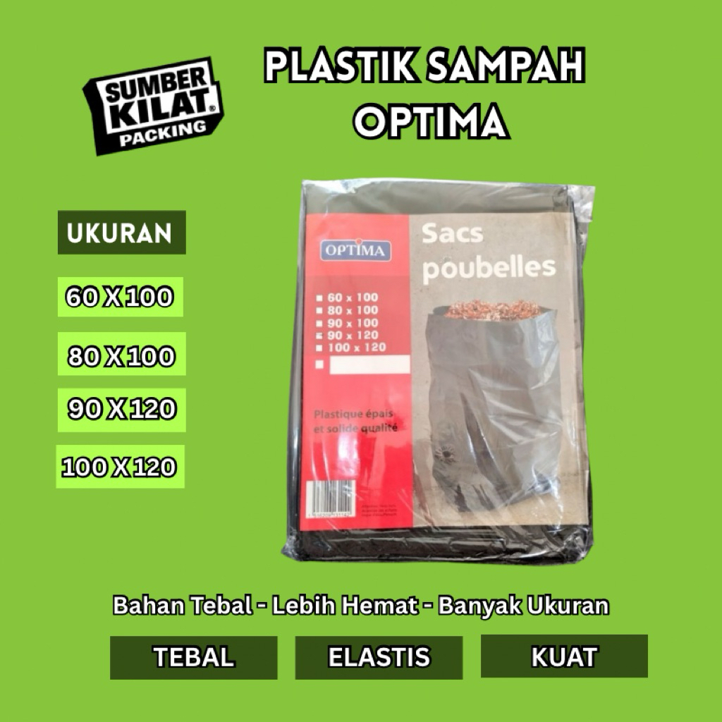 PLASTIK SAMPAH OPTIMA | PLASTIK SAMPAH OPTIMA HITAM | PLASTIK SAMPAH KUAT | PLASTIK SAMPAH EKONOMIS 