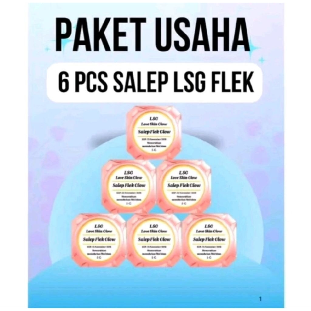 Paket Hemat Lengkap Paket Usaha 6Pcs Salep LSG Salep Flek Hitam Membandel Mencerahkan Kulit Wajah