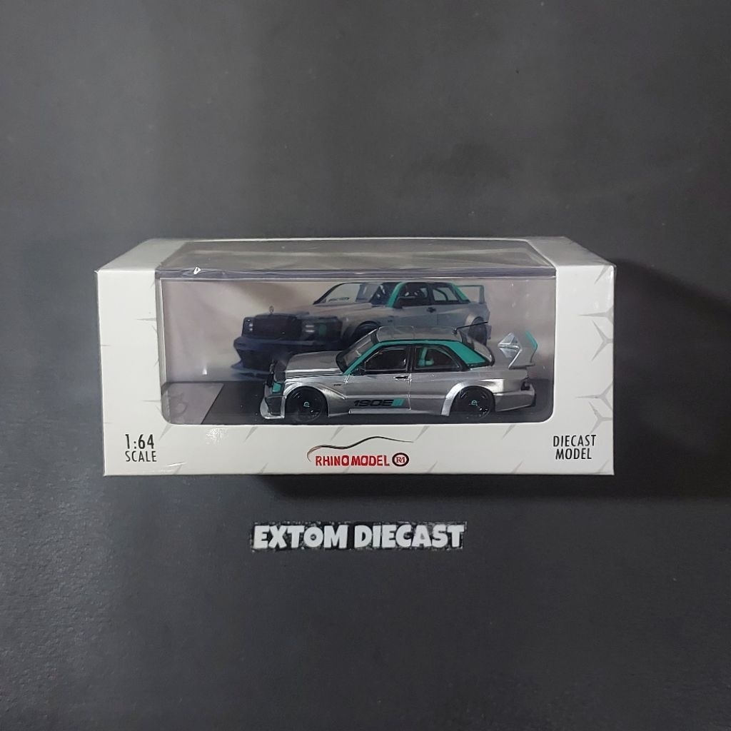 Rhino Model Mercedes Benz 190E Evo Silver Green