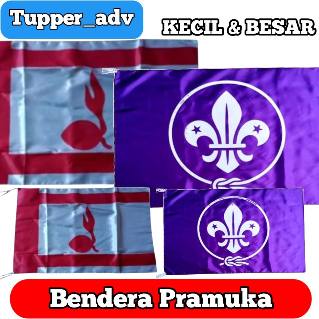 Bendera Pramuka Tunas Wosm Pramuka Kecil & Besar / Bendera Tunas Kelapa Pramuka / Bendera Pandu Duni