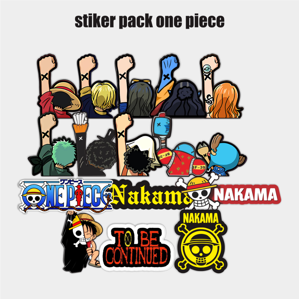 Stiker Anime One Piece Luffy Anti Air Pack || Stiker One Piece Luffy kisscut Aesthetic Pack