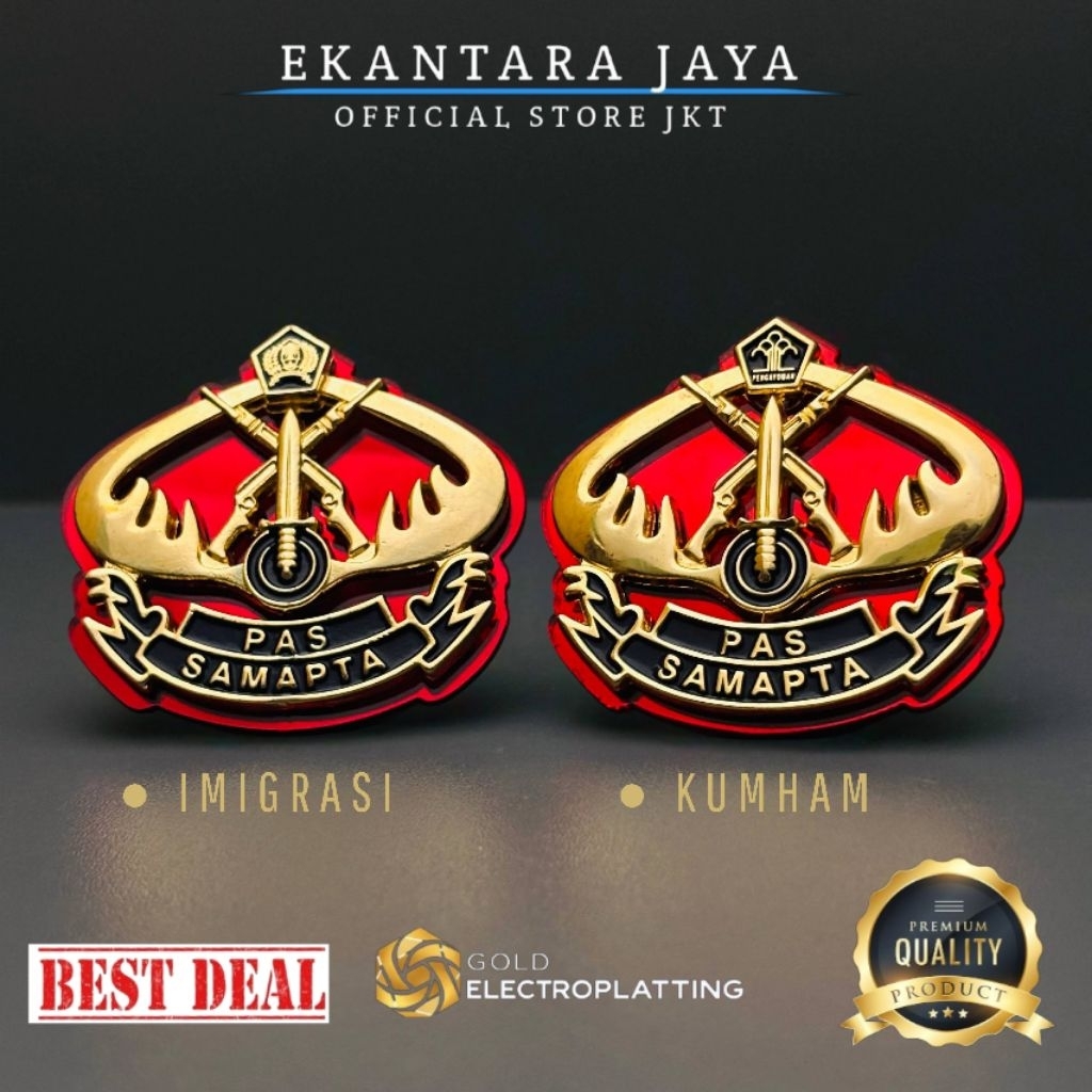 Pin/Brivet Samapta Imigrasi / Pin Samapta Lapas / Kumham / Pengayoman Premium
